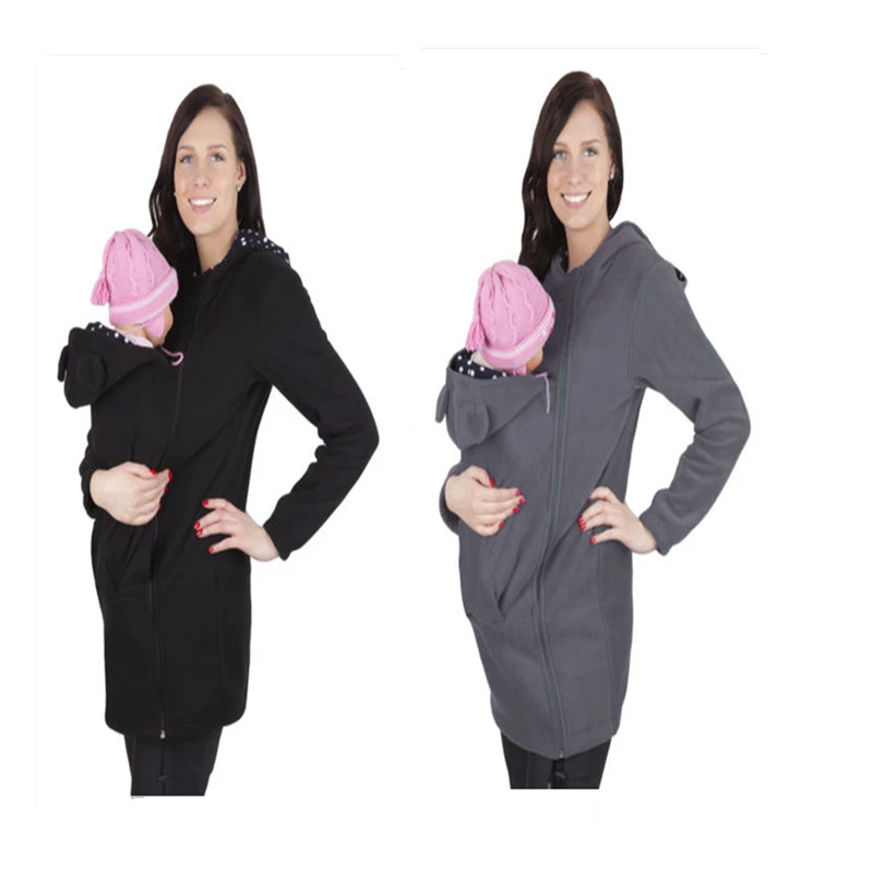Femmes Maman Automne Porte Bebe A Capuche Zip Up Maternite Kangourou Sweat A Capuche Pull 2 En 1 Porte Bebes S070 Aliexpress