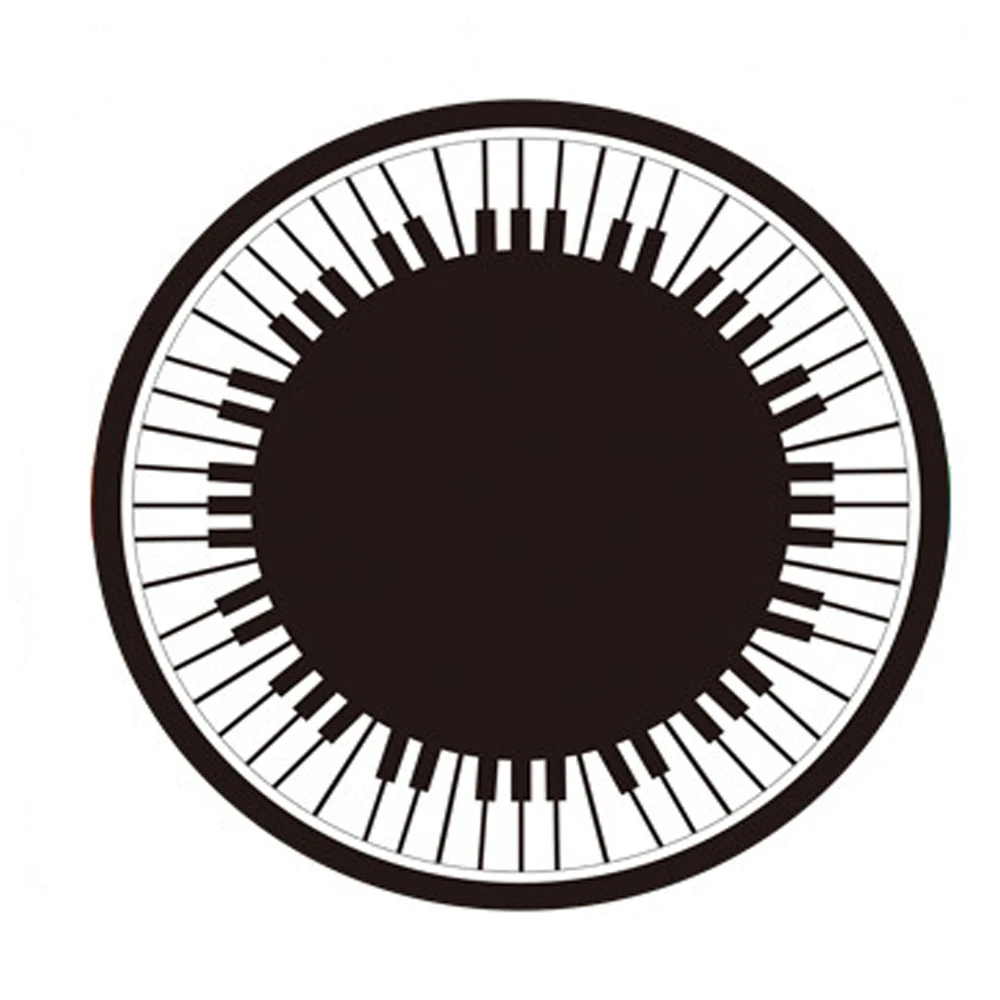 Мягкий Кристальный бархатный волоконный черно-белый круглый фортепиано прямоугольная полоса геометрический узор Круглый Коврик Гостиная Спальня Коврик