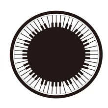 Мягкий Кристальный бархатный волоконный черно-белый круглый фортепиано прямоугольная полоса геометрический узор Круглый Коврик Гостиная Спальня Коврик