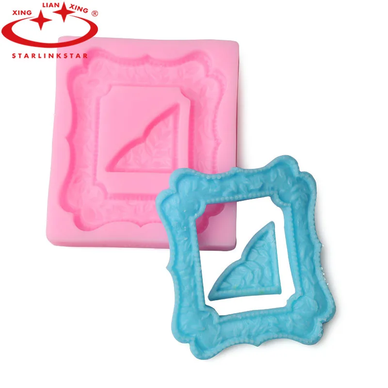 

1Pcs Photo Frame Design Silicone Cake Mold DIY Soap Mould Baby Shower Cake Decorating Fondant Baking Mould