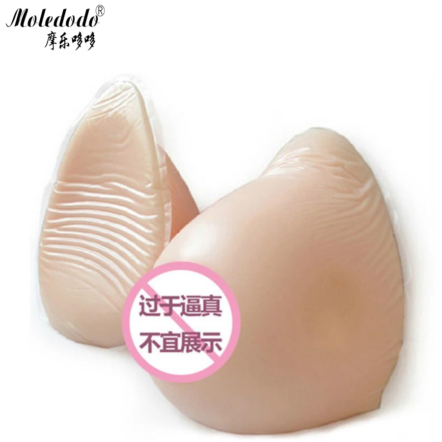 2PCS/Pair Fake Breast Fake Chest Prosthesis Bra Drop-shaped Silicone Chest Pad Medical Silicone Breast D30