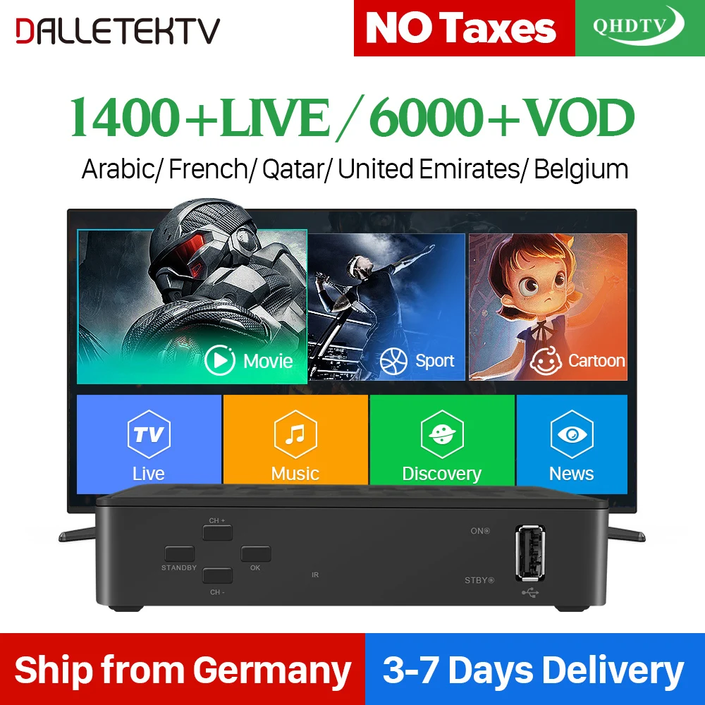

IPTV France Box Linux Blomc-1 Xtreamcodes IPTV Set Top Box QHDTV Subscription 1 Year French Arabic Netherlands Tunisia Lebanon