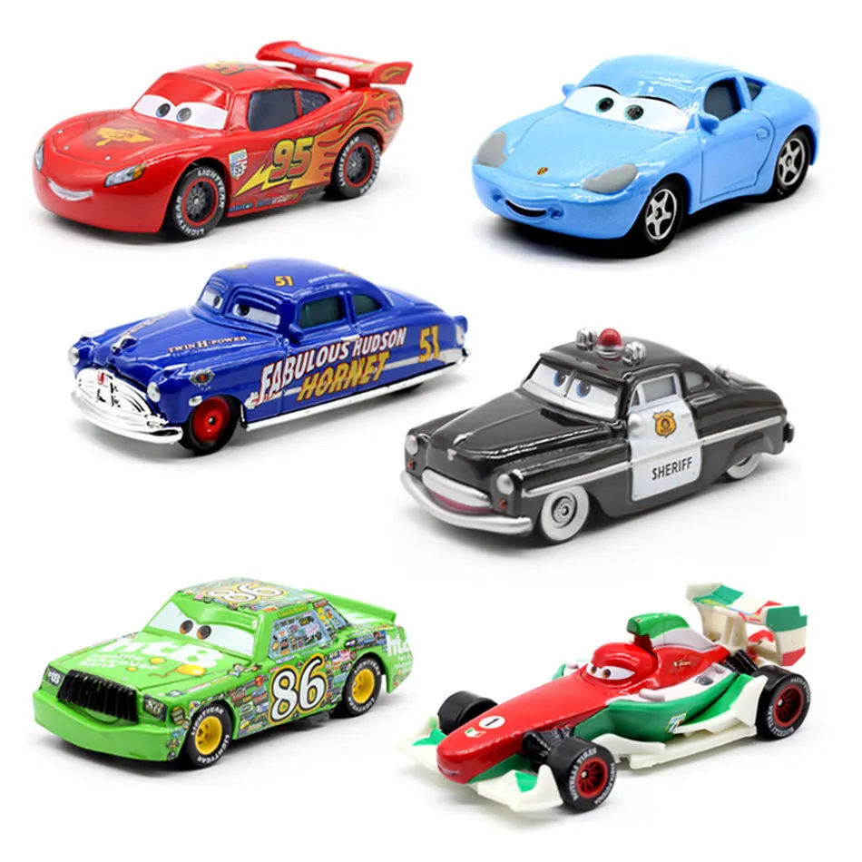

Disney Pixar Racing Cars 2 3 Toys Lightnig Mcqueen Mater Jackson Storm Ramirez 1:55 Diecast Metal Alloy Toy Model For Boys
