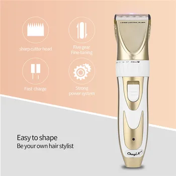

Professional Electric Hair Clipper 1500mAh Lithium Battery Titanium Ceramic Blade Rechargeable Hair Trimmer Hair Cutting Machine