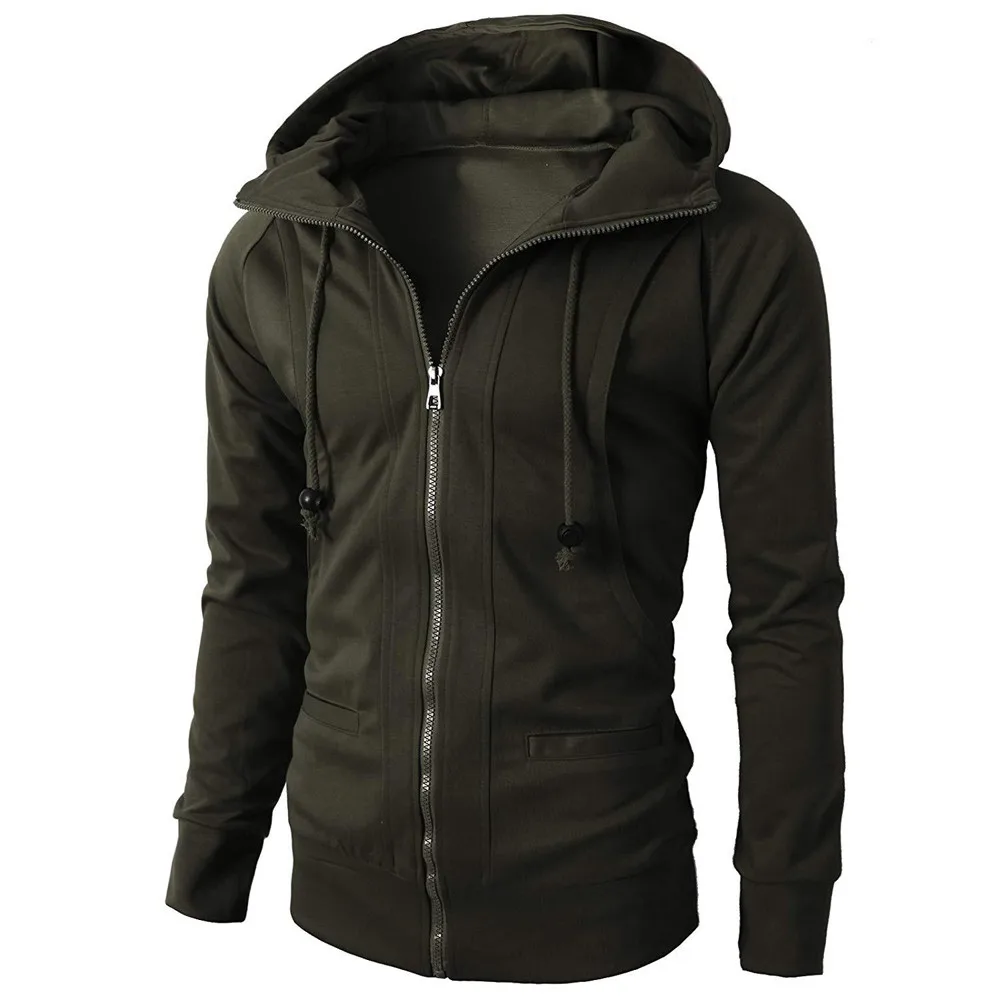 

Jacket Man 2019 Fashion Autumn Winter Long Sleeve Sport Zipper Hoodie Pullover Blouse Tops Windbreaker Winter Jacket Men