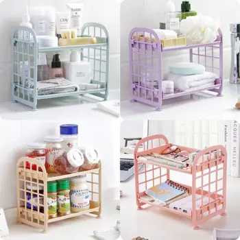 

2 Tier Plastic Bathroom Shower Caddy Corner Storage Holders Racks Kitchen Shelf Organiser Storage Case Container Organizer