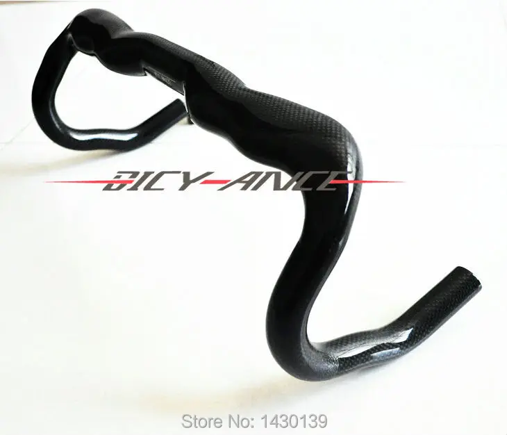 

Newest OEM-A Road bike 3K full carbon fibre handlebar carbon bicycle handlebar road bike parts 31.8*400/420/440mm Free Shipping