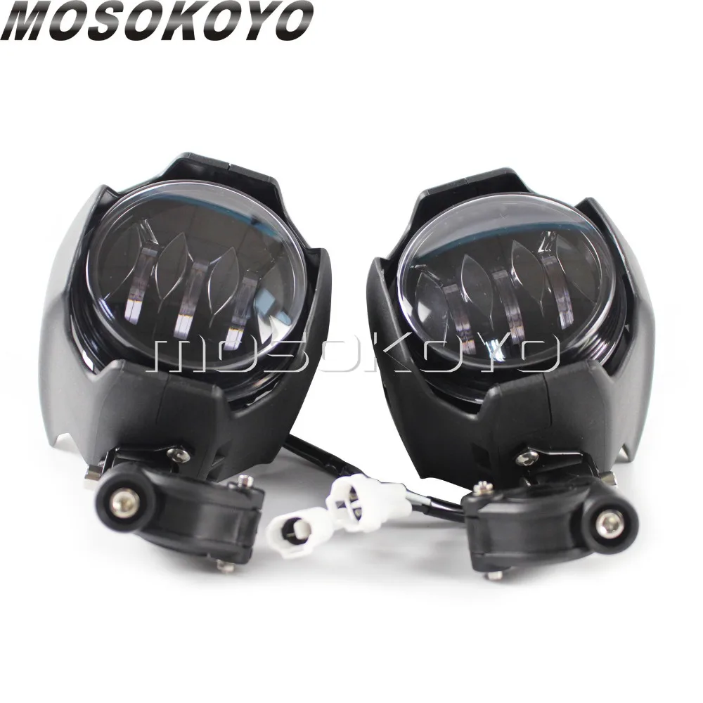 

2x Motorcycle LED Auxiliary Fog Lights Spotlight 360 Adjustable Clamp Bracket Headlight for BMW R1200GS ADV F800GS K1600