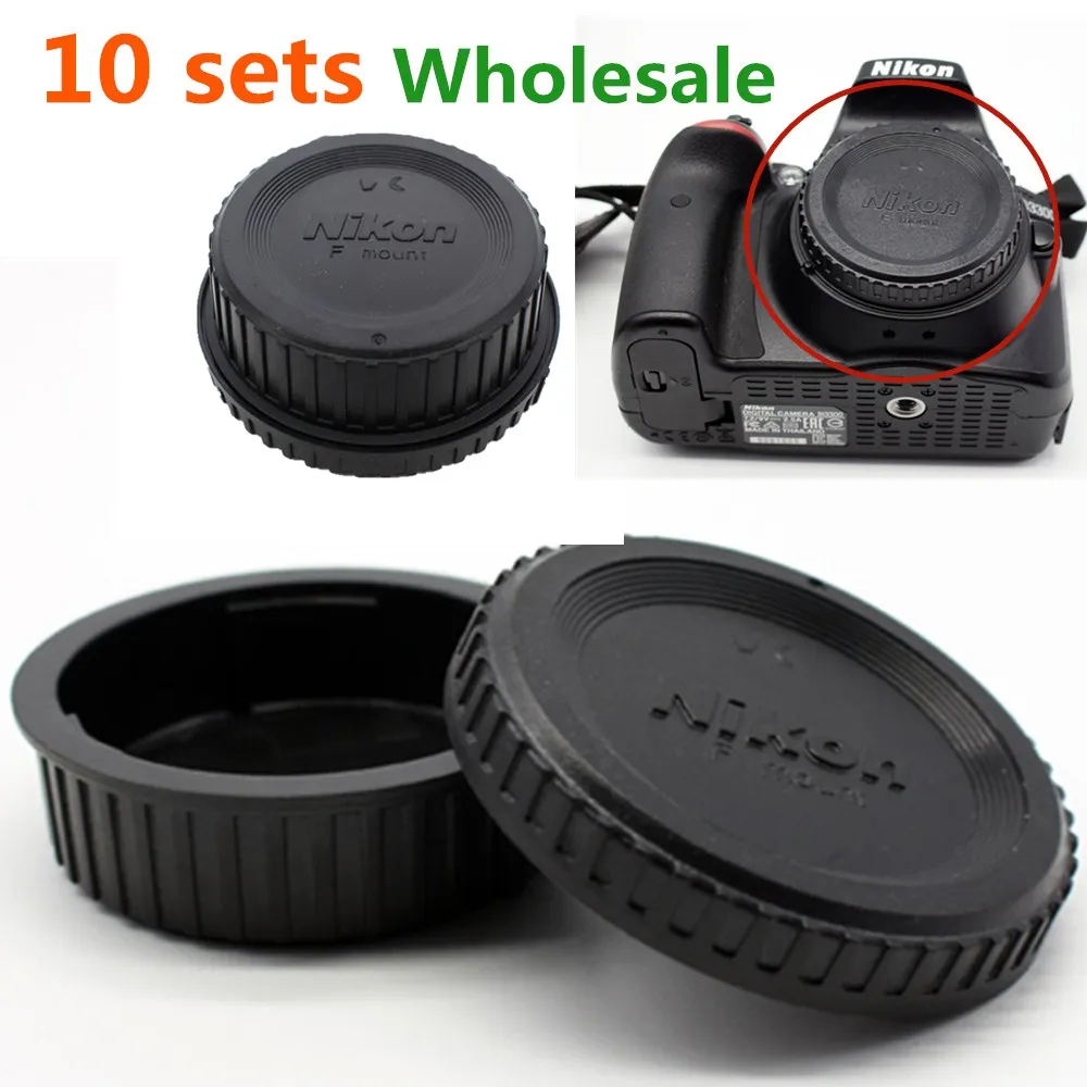 

10pcs/sets new design Len Caps Rear Lens Cap + Cover/Camera Body Cap for nikon SLR/DSLR