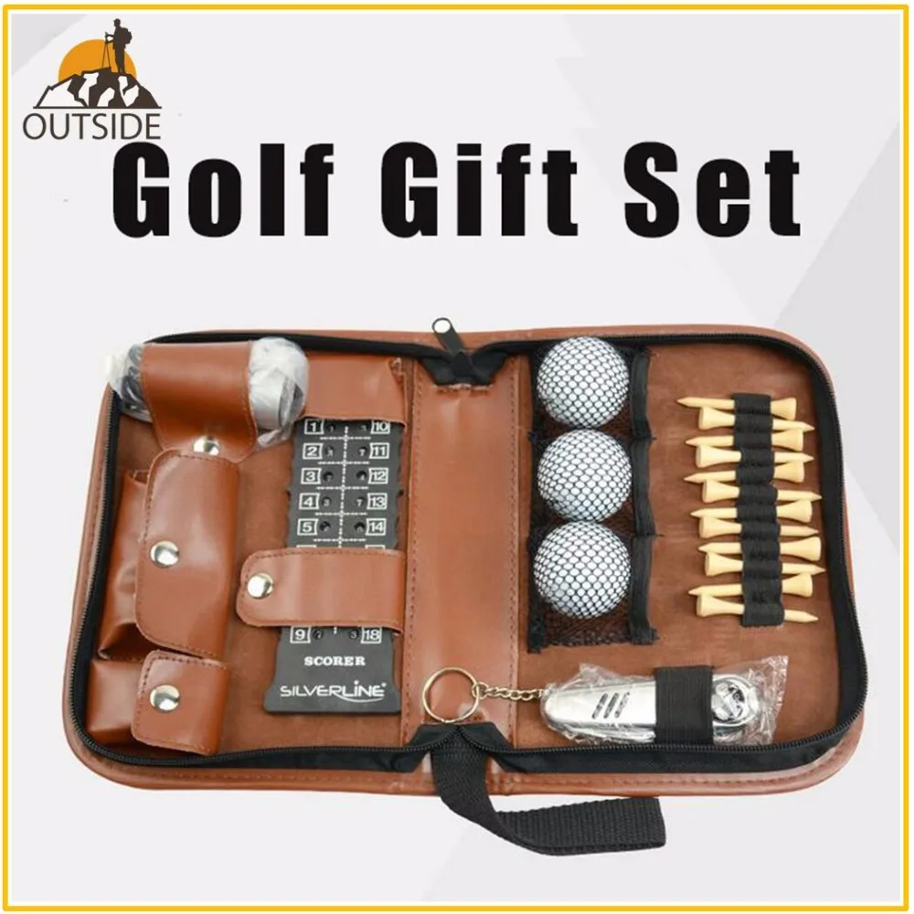 

20 pcs Golf multi-function bag Gift Set Leather bag for Golf Lover man's gift high quality