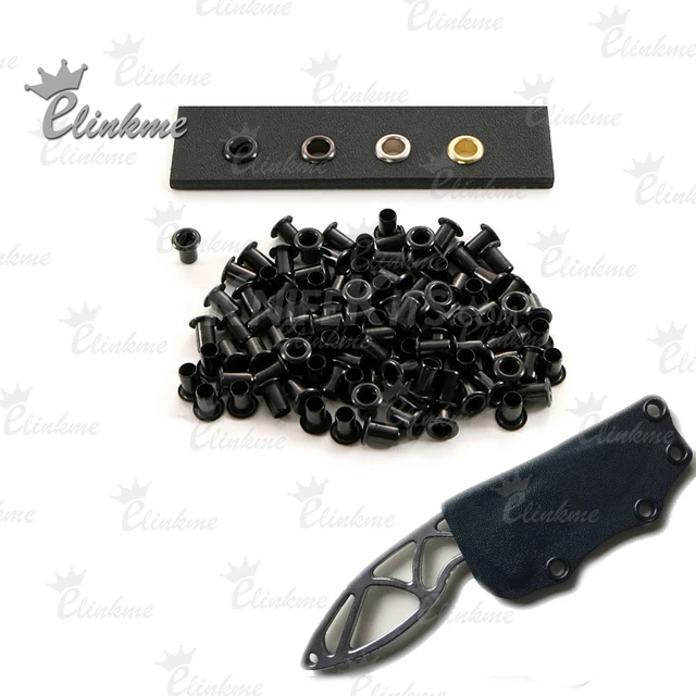 1set Kydex Eyelets rivets tools+ 100pcs rivets Kydex Holster nail  Installation tools with Black Brass nails