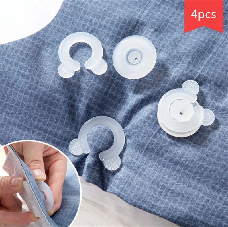 

4Pcs/Set Comforter Grippers Bed Duvet Donuts Quilt Covers Sheet Holders Gripper Blankets Sheet Accessories Fastener Clips Clamp