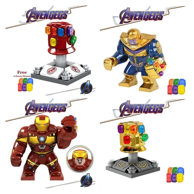 Мстители 4 Endgame Thanos Infinity Gauntlet Железный человек Legoed Marvel Playmobil строительные блоки