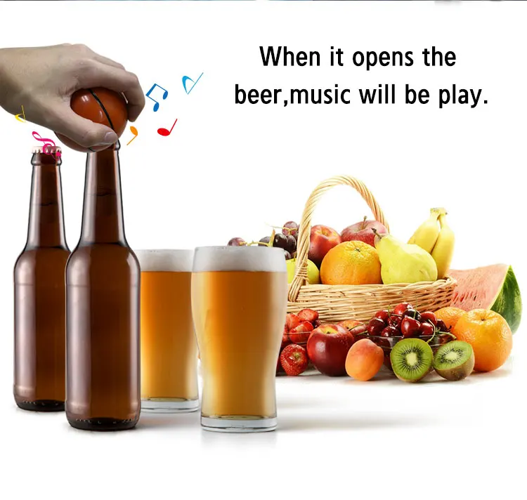 Basketball Shape Beer Bottle Opener with Custom Music (2)