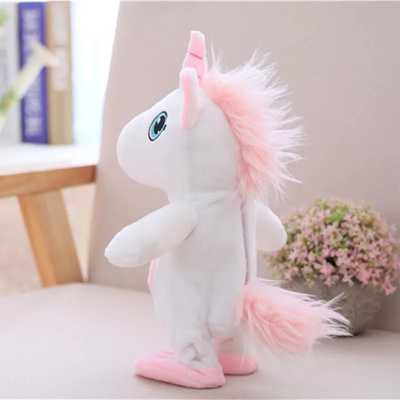 MIAOOWA 1PC 25CM Unicorn Walking&Talking Stuffed Animal Plush Lovely Horse Toy Sound Record Plush Unicorn Birthday Gift for kids MIAOOWA 1PC 25CM Unicorn Walking&Talking Stuffed Animal Plush Lovely Horse Toy Sound Record Plush Unicorn Birthday Gift for kids