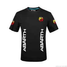 Новая летняя мужская и женская футболка ABARTH, однотонные топы, Повседневная футболка