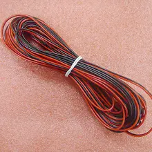 10 м 26AWG 1007 Калибр черный и красный провод кабель 300 в 80 хороший