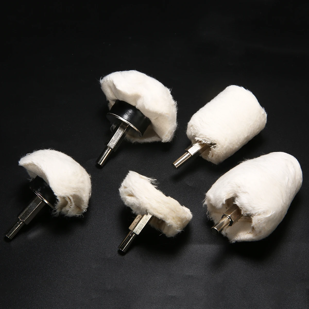 5pcs/set Buffing Pad Polishing Mop Wheel for Metal Aluminum Chrome Car Buffer Polisher Drill Attachment