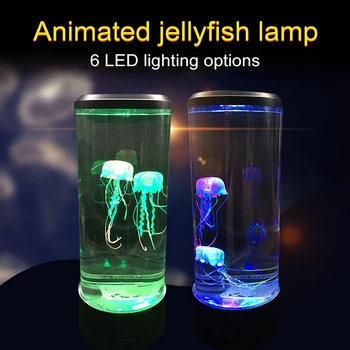 

2.5W LED Jellyfish Lamp Aquarium 7 Color Night Light Decorative and Romantic Atmosphere Night Lamp USB Charging ABS Acrylic
