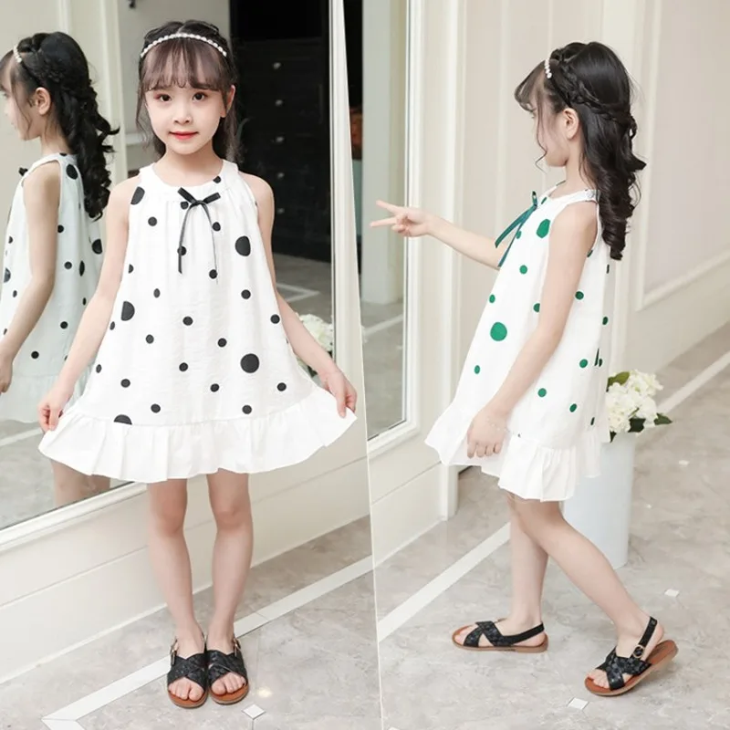 Polka Dot Dress 5 10 To 12 Years For Girls Beach Dresses Kids Party
