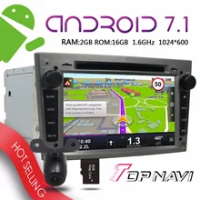 TOPNAVI 7 ”Android 7.1 Reproductores de Automóviles para Opel Vectra Antara Zafira Corsa Meriva Astra 2004-2009 Coche Gris mapa Gratuito de actualización GPS