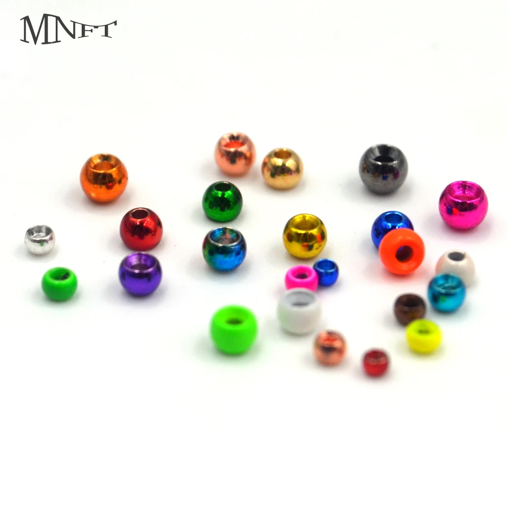 

MNFT 200Pcs Lure Large Eye Hollow Brass Beads Fly Tying Nymph Scud Belly Eyes Fly Fishing Materials