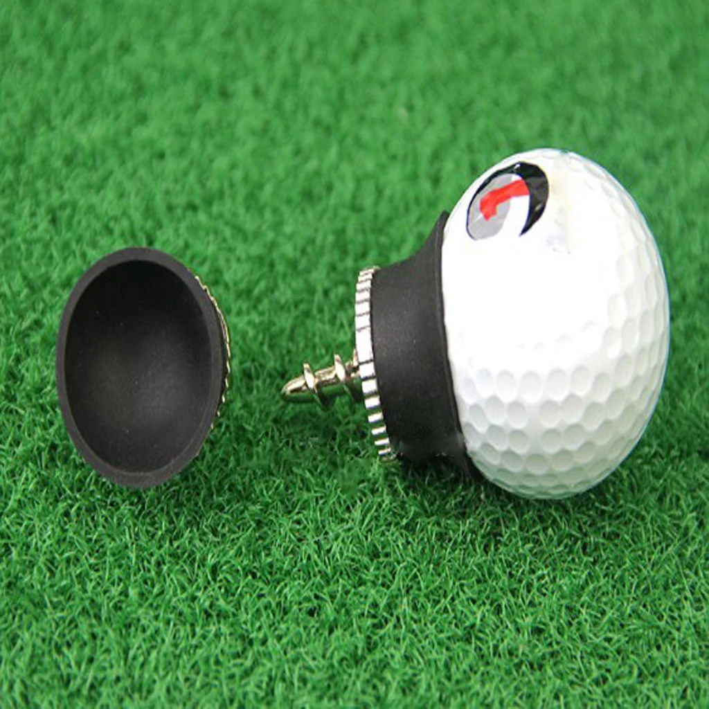 Golf Ball Sucker Cup Pick Ups Black Rubber Putter Suckers Screws into your putters Retrieves Ball Easily