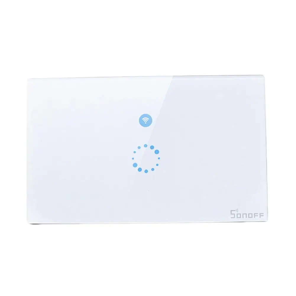 Sonoff EU Plug Wifi Беспроводная сенсорная Роскошная стеклянная панель сенсорные светодиоды настенный выключатель 1 банда Wifi переключатель времени дистанционное управление Ewelink