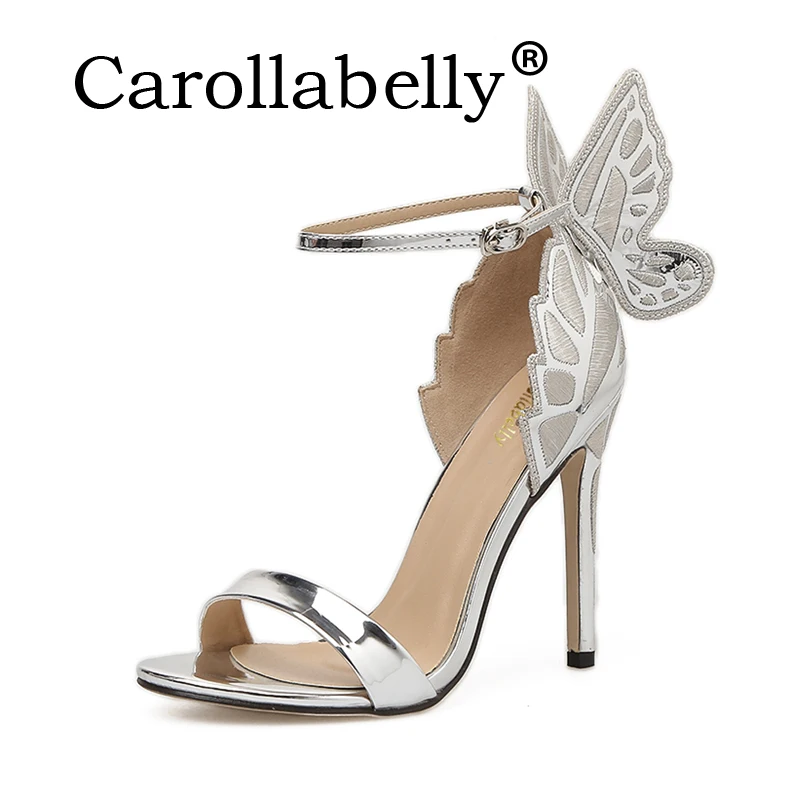 

Carollabelly 2018 Sweet High Heels Butterfly Heel Women Pumps Women Sandals Sexy Wedding Party Shoes 11cm Heel