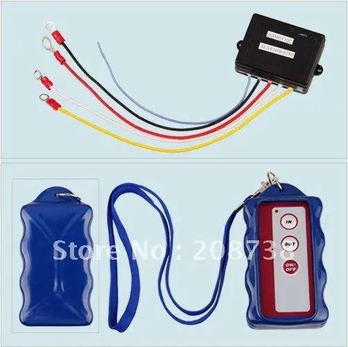 

Free shipping 12V 12 Volt Wireless Remote Control Set for Truck Jeep ATV Winch