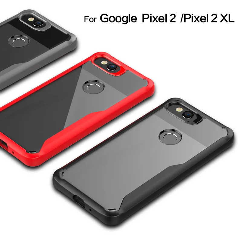 

Heavy Duty Bumper For Google Pixel 2 Case Transparent Shield Hybrid Drop Protection Armor Cover Case For Google Pixel 2 XL Case