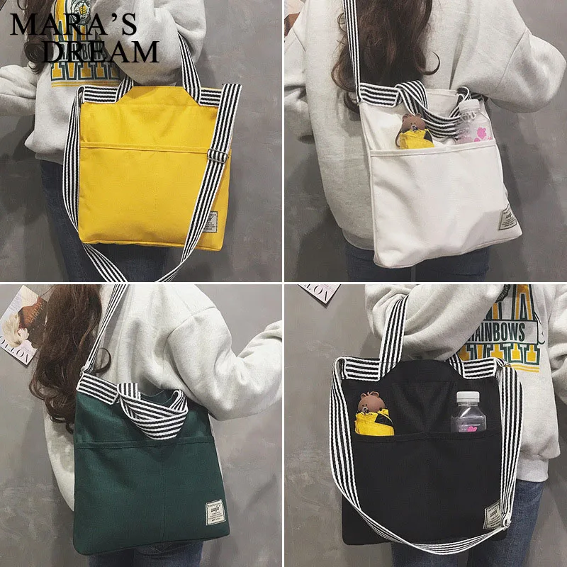 Mara's Dream Ladies Canvas Handbag New Striped Shoulder Canvas Bag Fashion Casual Bag Shoulder