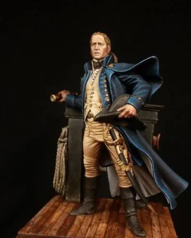 

1/24 Scale 75MM ROYAL NAVAL CAPTAIN, 1805 Unpainted Miniatures Resin Model Kit Figure Free Shipping