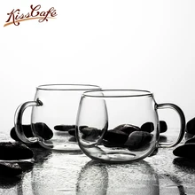 Стеклянная кофейная чашка жаростойкая Скандинавская минимализм чашка для молока чашка с ручкой кружка пара воды кафе чашка суд чувствовать