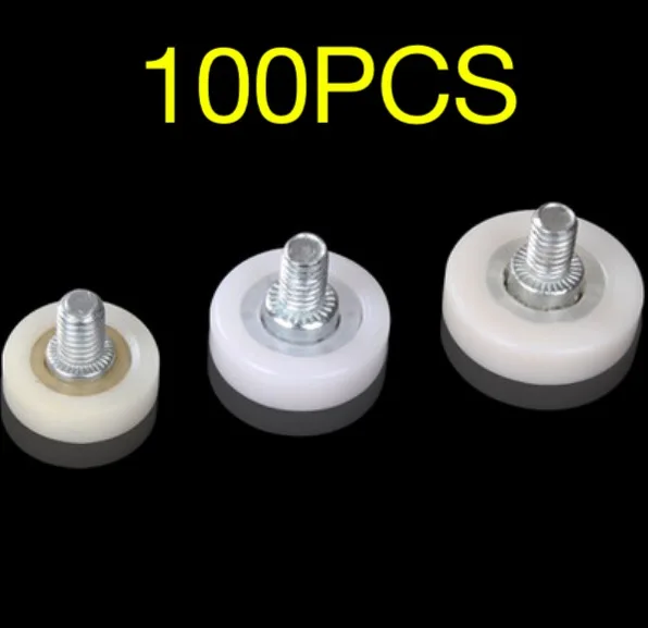 100Pieces/Lot Diameter19mm M6 Drawer Bearing Pulley Wheels Steel File