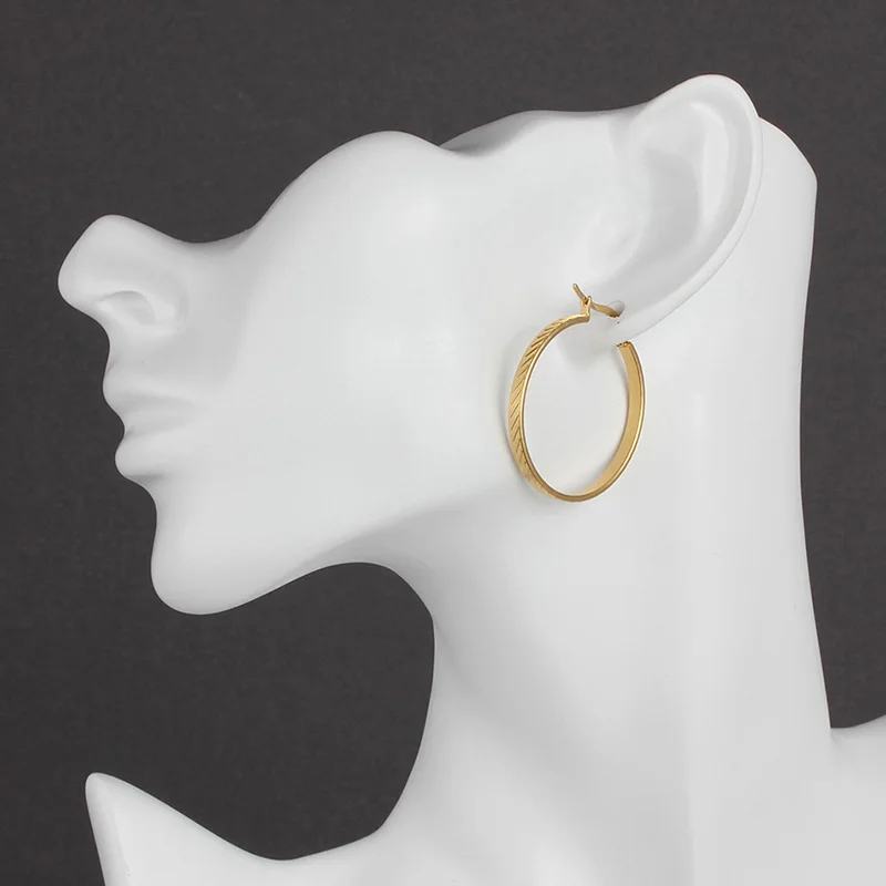 Серебряные/Золотые модные большие серьги-кольца для женщин, женские круглые серьги из нержавеющей стали, модное ювелирное изделие, аксессуары