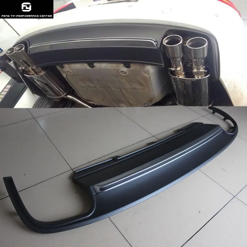 

A4 B9 S4 Style PP Rear bumper Diffuser Car Rear Bumper Lip For Audi A4 B9 Standard Bumper 13-16