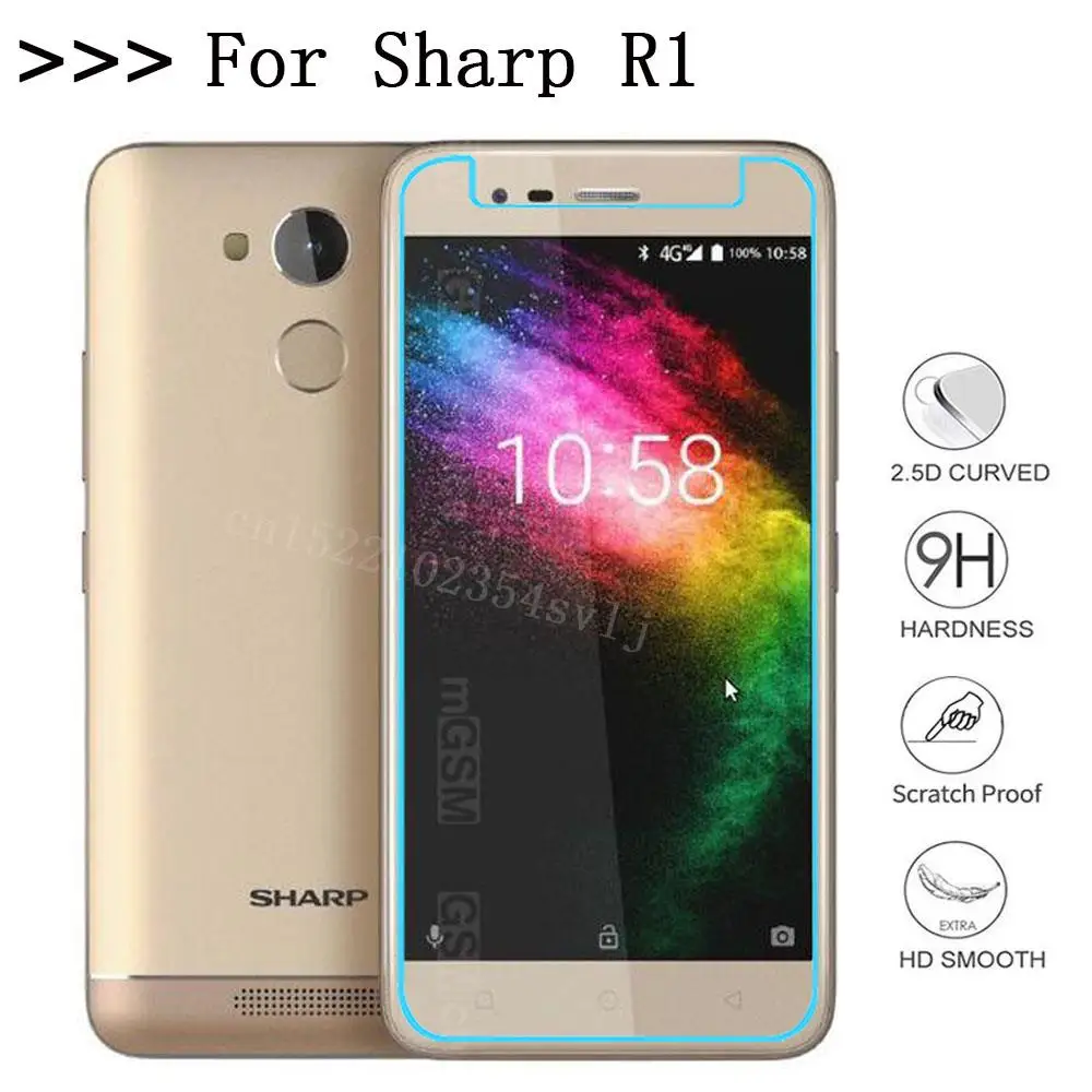 

For Sharp Aquos sense lite Tempered Glass 9H High Quality Protective Film Explosion-proof Screen Protector For Sharp R1 c1 A1 Z2