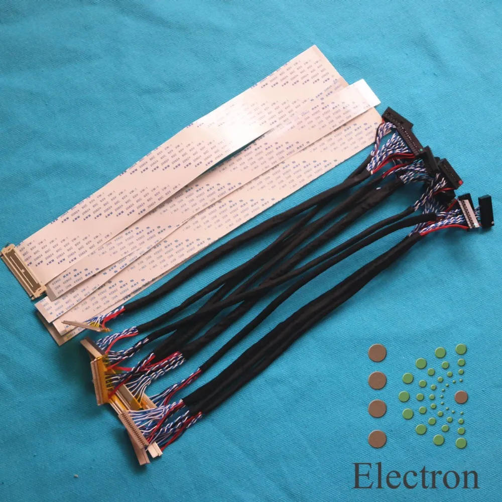 15pcs/lot LCD screen wire Kit 26cm support Universal LVDS FFC TTL