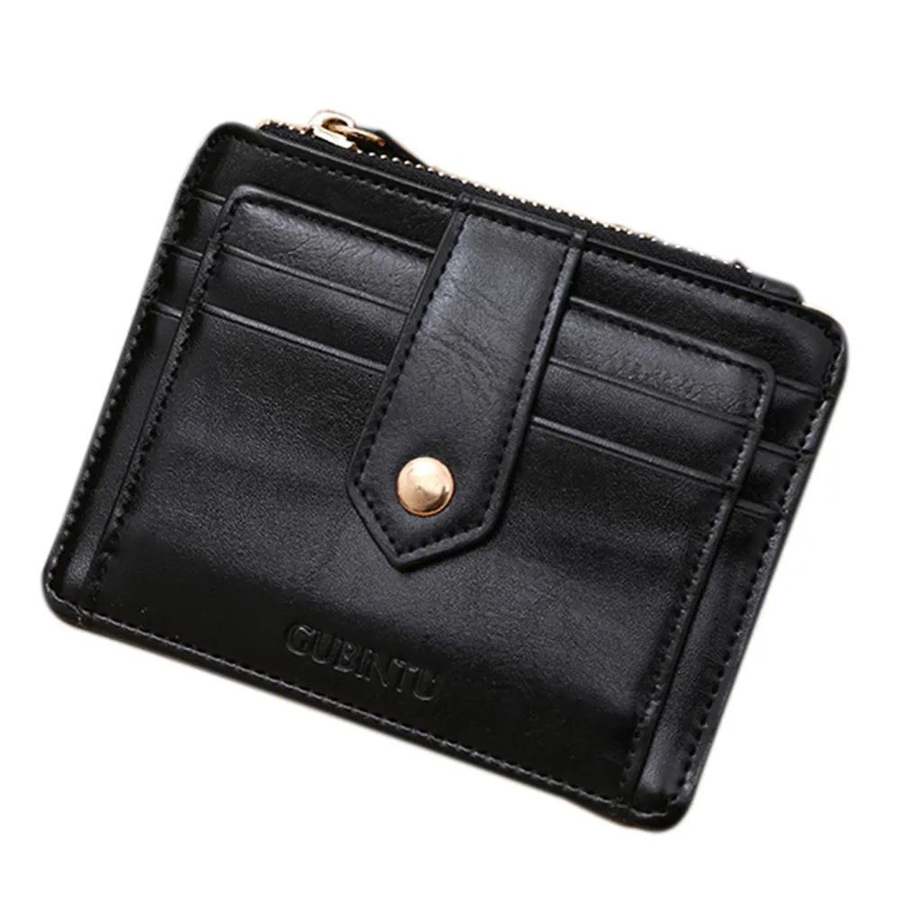 

Women Simple Mini PU Leather Zipper wallets Credit Card ID Holder Hasp Money Clip Wallet knee socks Bag Pack Fashion Design