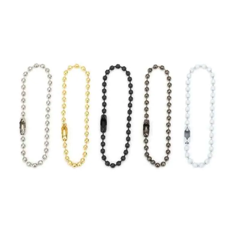 50pcsBulkSilverBallChainConnectors24mmRoundBallBeadedChain