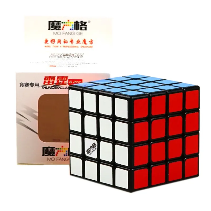 QIYI THUNDERCLAP 4x4x4 кубик рубика необычный кубик cube Professional Puzzle cube s Логические взрослых плавно поворачивается игрушечные лошадки для детей кубик рубика - Цвет: 62MM BLACK