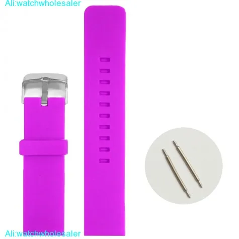 22mm Fun Purple Color Silicone Jelly Rubber Lady Watch Band Straps WB1081I22JB