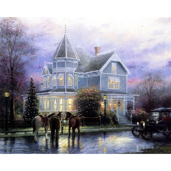 

ArtSailing paintings by numbers on canvas Fantasy Castle View pictures by numbers with frame 2018 new drop shipping NP-265