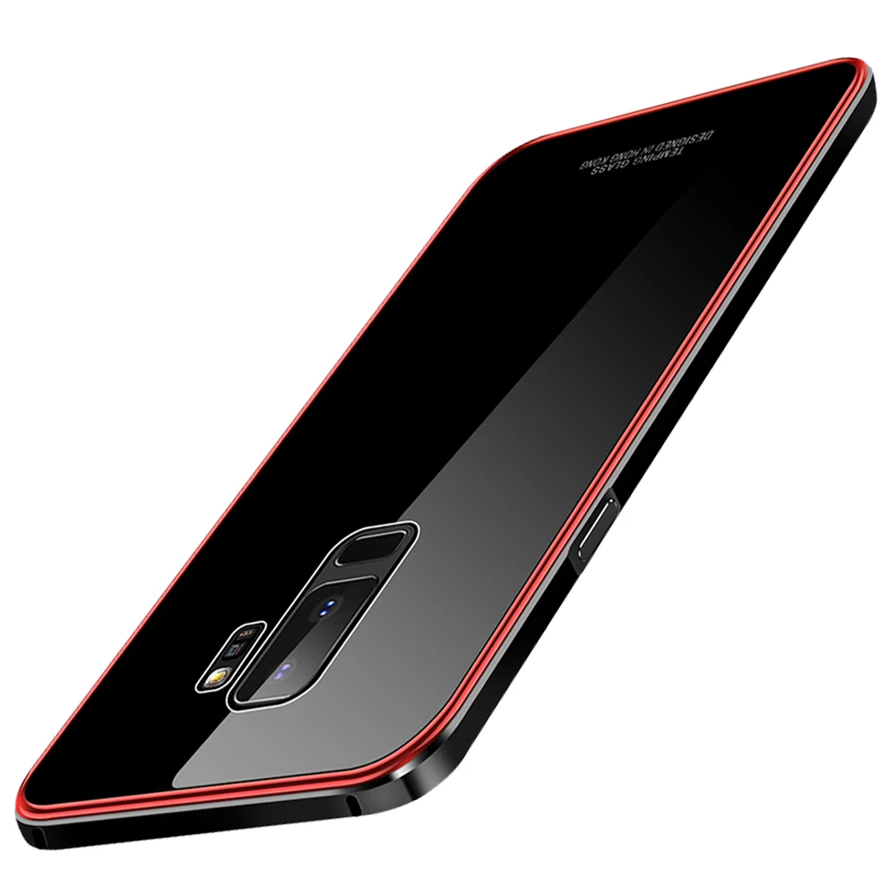

Ascromy For Samsung S9 Case Metal Bumper Tempered Glass Back Cover For Samsung Galaxy S9 Plus S9plus Shockproof Capa Accessories