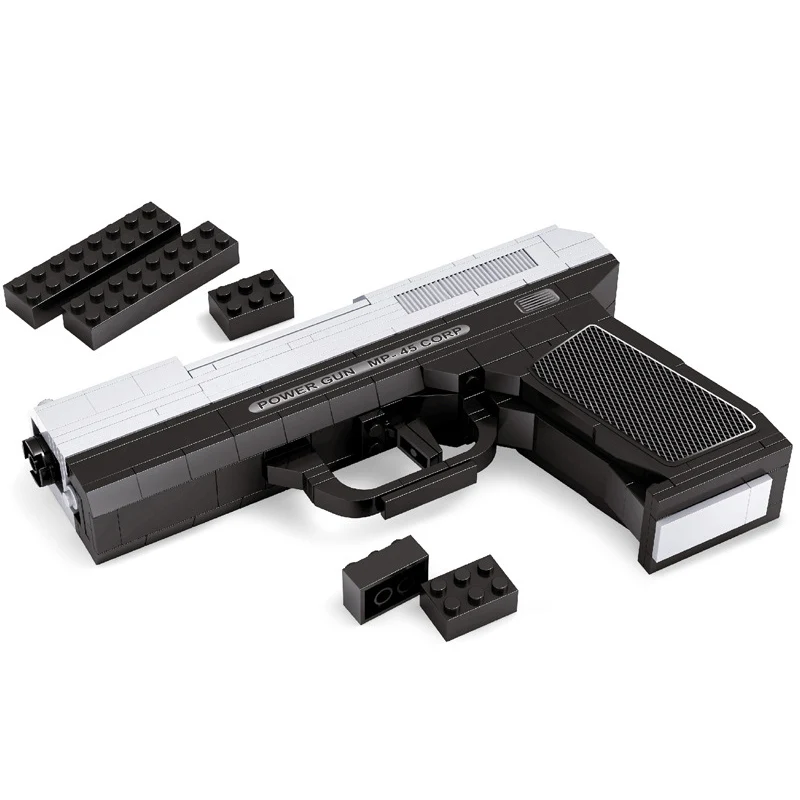 268 шт DIY Nerfs Элитный пистолет MP45 пистолет Игрушечная модель пистолета набор строительных блоков пластиковые игрушки набор подарок для детей - Цвет: without box