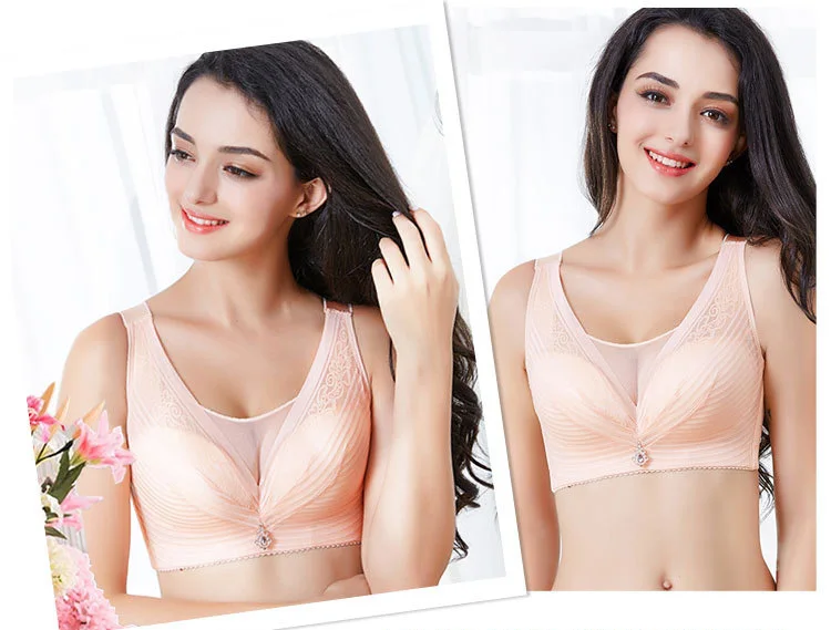 Jerrinut Plus Size Bras For Women 110 115 120 Sexy Push Up Bralette Large Size CDE Cup Wireless Brassiere BH Lingerie Bra   3