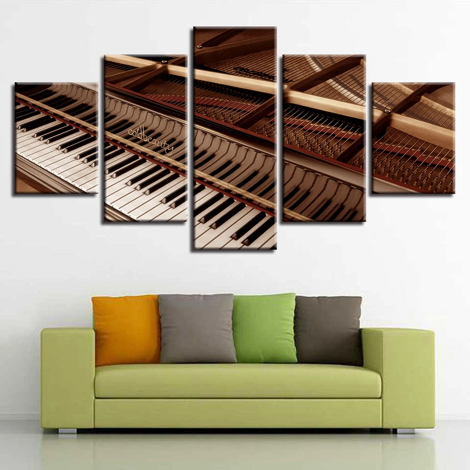 Home-Decor-For-Living-Room-Frame-HD-Prints-5-Pieces-Black-And-White-Piano-Keys-Paintings (1)