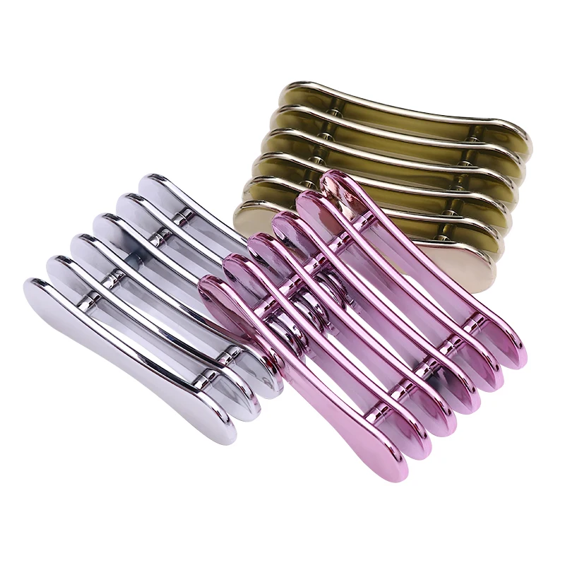 

Nail Brushes Holder Makeup Tool Stand Nail Art Tools Metallic Color Rose Red Five Grid Rack