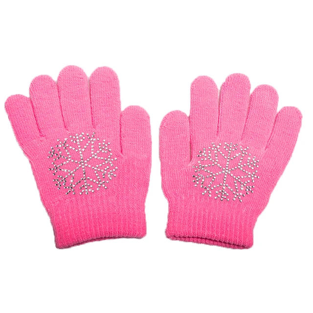 Nasinaya Figure Skating Gloves For Kids Girl Adult Magic Knitted